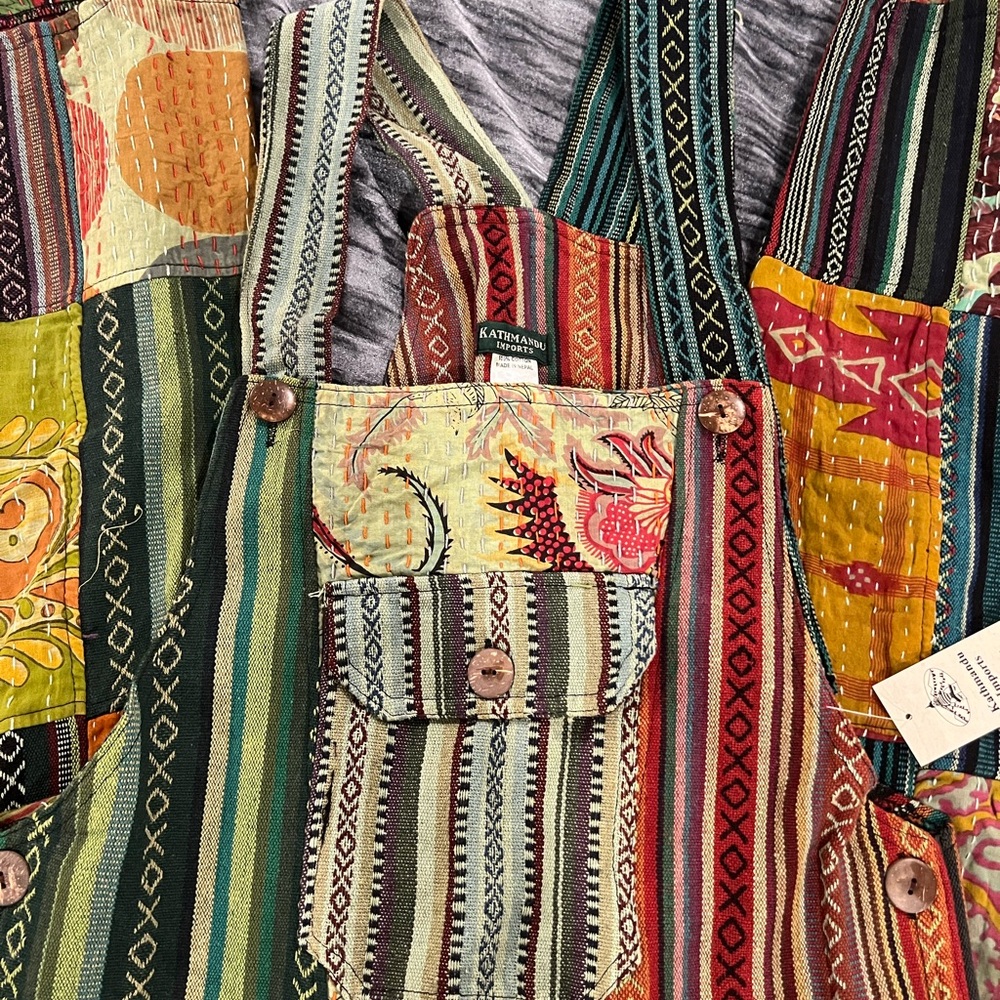 Colorful Patchwork Overalls - Picture 2 of 4